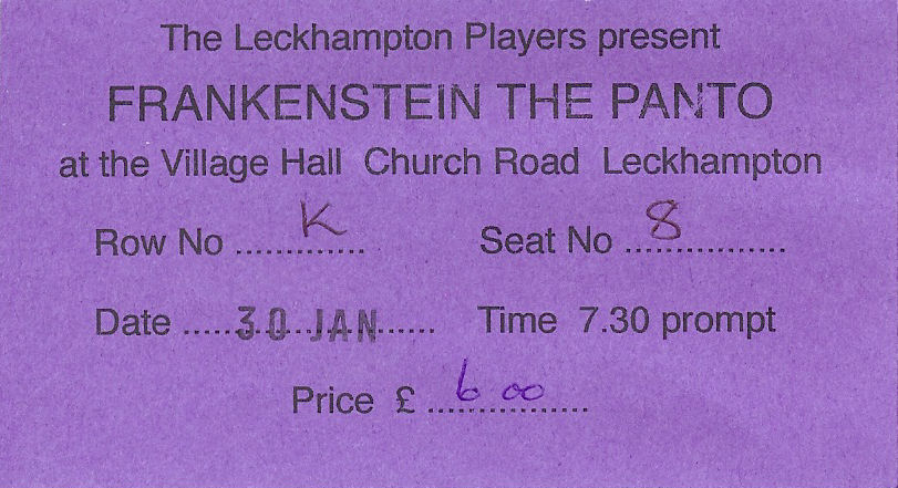 Frankenstein The Panto Ticket